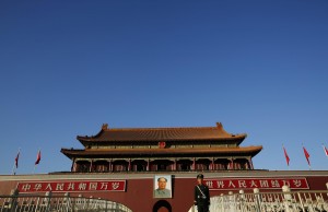 The Tiananmen Gate where the portrait of China's late Chairman Mao Zedong is displayed is seen on a sunny day in Beijing